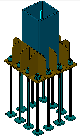 طراحی اتصال کف ستون بر اساس مبحث دهم ویرایش 1401 و مبحث نهم ویرایش 99 